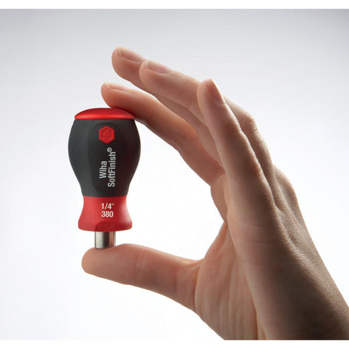 Wiha Tools 38048 6-in-1 Stubby Bit Holder, Slotted Phillips Square Set