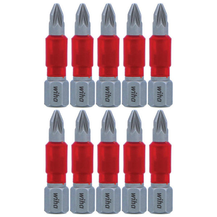 Wiha Tools 76506 MaxxTor Impact Bit Pozidriv #1 x 29mm - 10 Pack