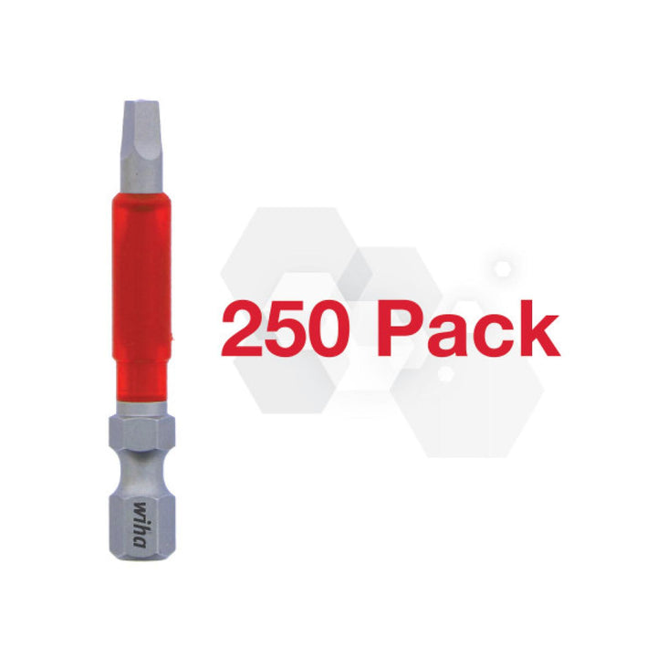 Wiha Tools 76593 Impact Power Bit Square #2, Pack of 250 Bits