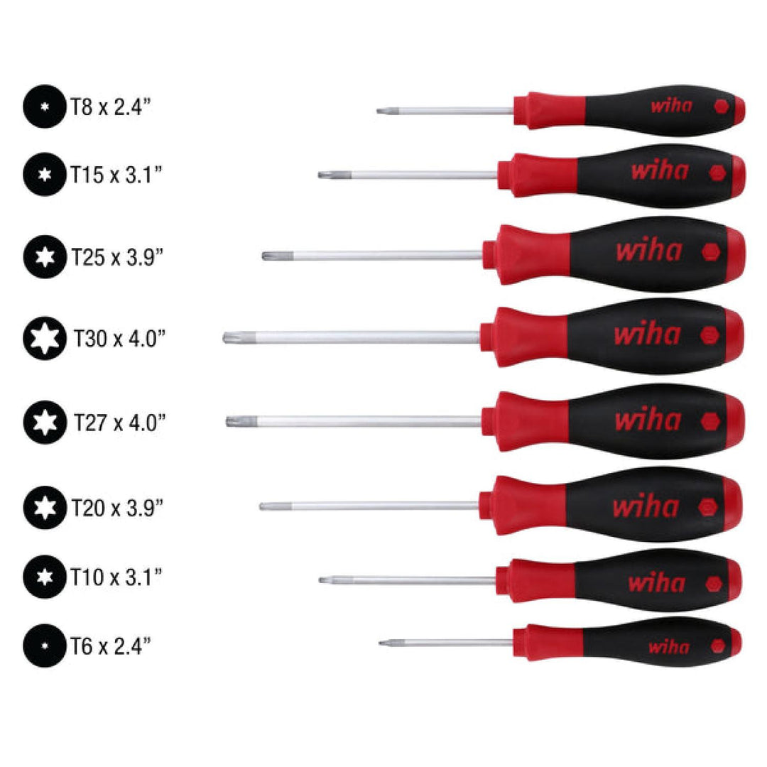 Wiha Tools 36294 SoftFinish TORX Screwdriver Set, T6 - T30, 8 Pc.