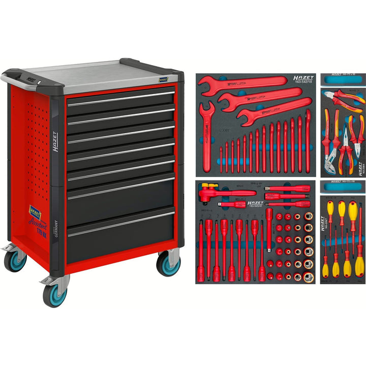 Hazet 179NX-7/70KV Tool Trolley 70-pieces ∙ 7 Drawers total