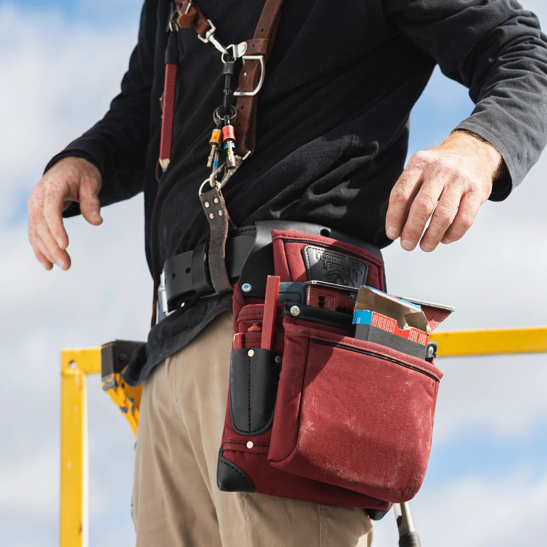 Occidental Leather R8080DB XXL OxyLights Framer Tool Belt Setup