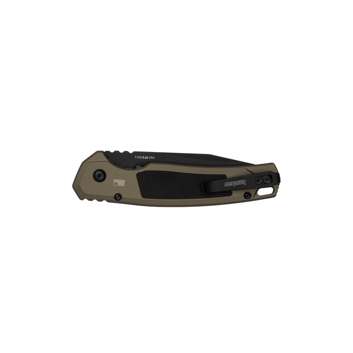 Kershaw 7106 Launch 21 Automatic Knife FDE Al + Black G-10 (3.4" Black M4)