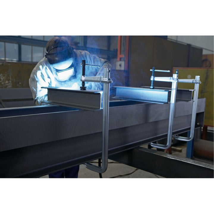 Bessey 4800S-60 Clamp, welding, F-style, heavy duty Morpad, 60 In. x 7 In , 4880 lb