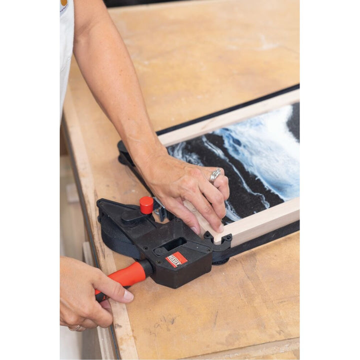 Bessey VAS-23+2K-CB Clamp, woodworking, strap clamp, 2K Handle, 23 ft. strap