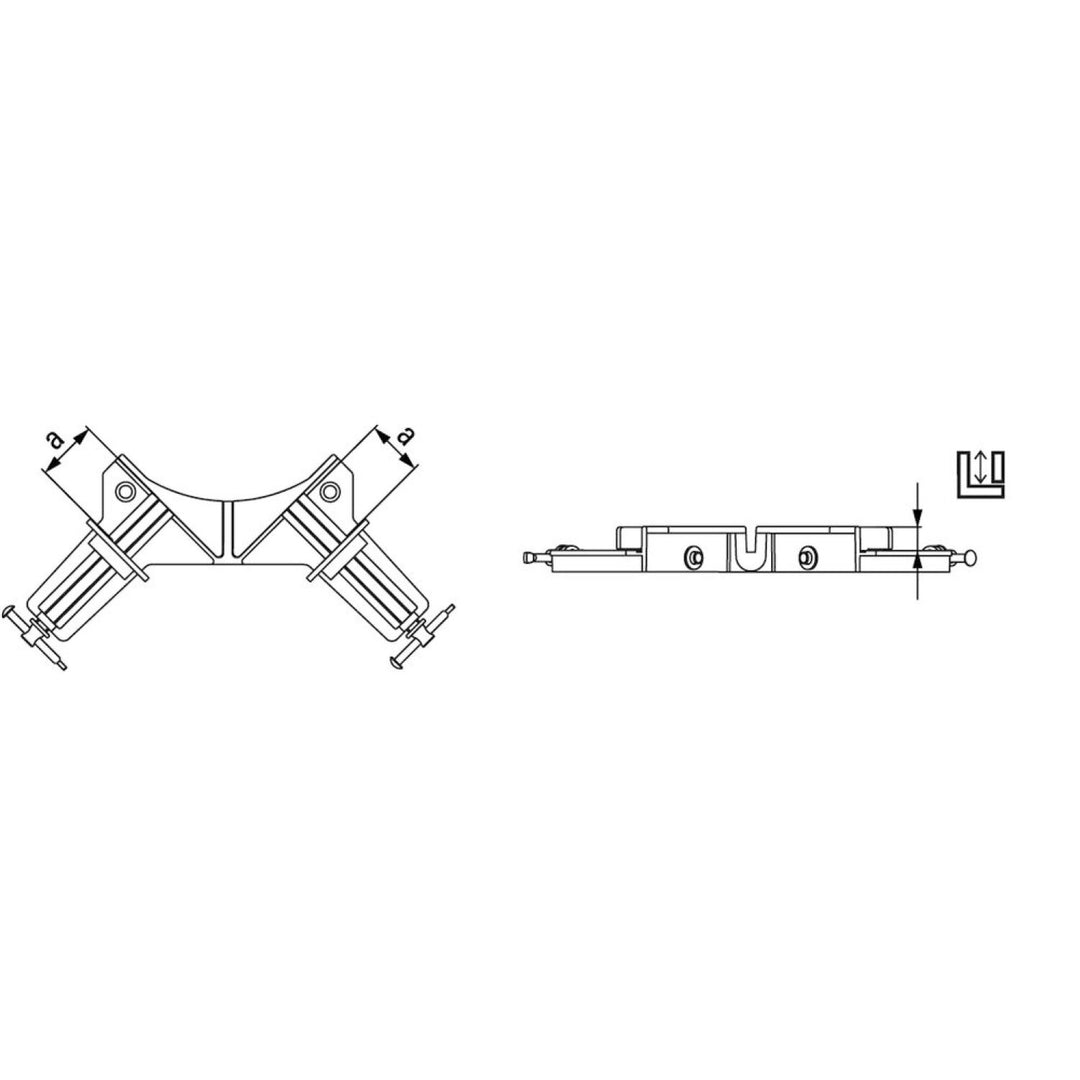Bessey WS-1 Clamp, woodworking, angle clamp, light duty, approx. 3" per side