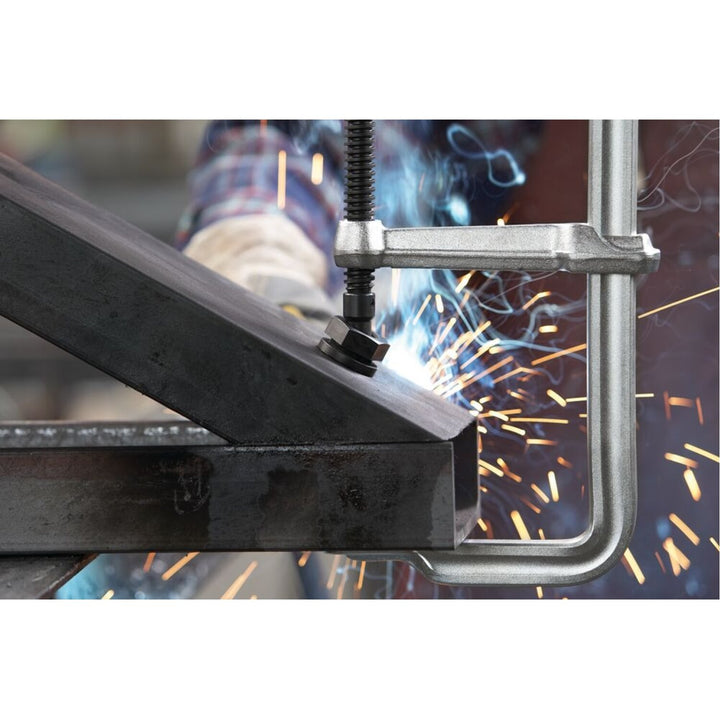 Bessey GSM20 Clamp, welding, F-style, heavy duty pad, 7.5 In x 4.75 In., 2660 lb