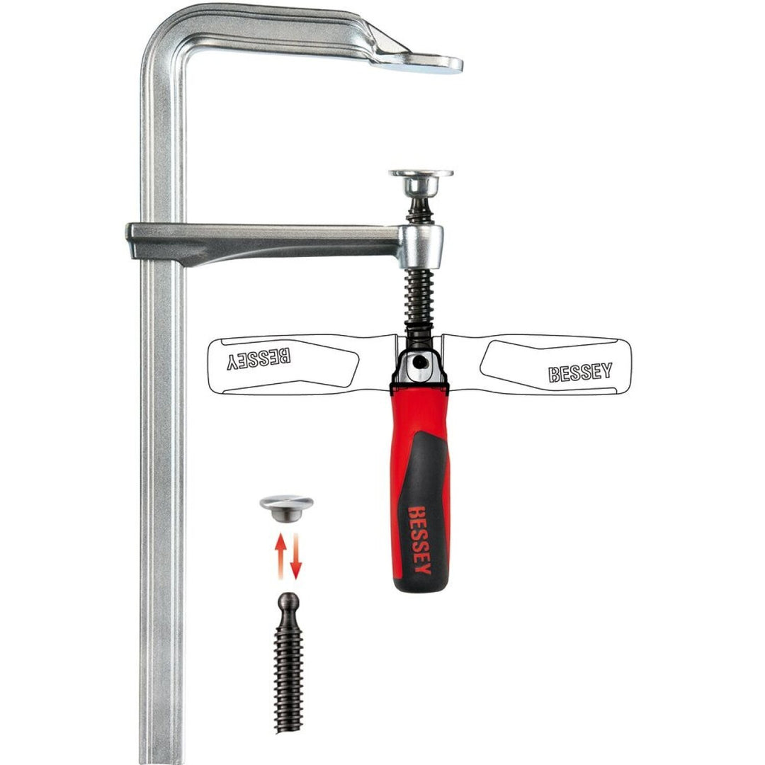 Bessey GZ30-12PH Pivot handle clamp , 12 In. x 4.75 In. opening