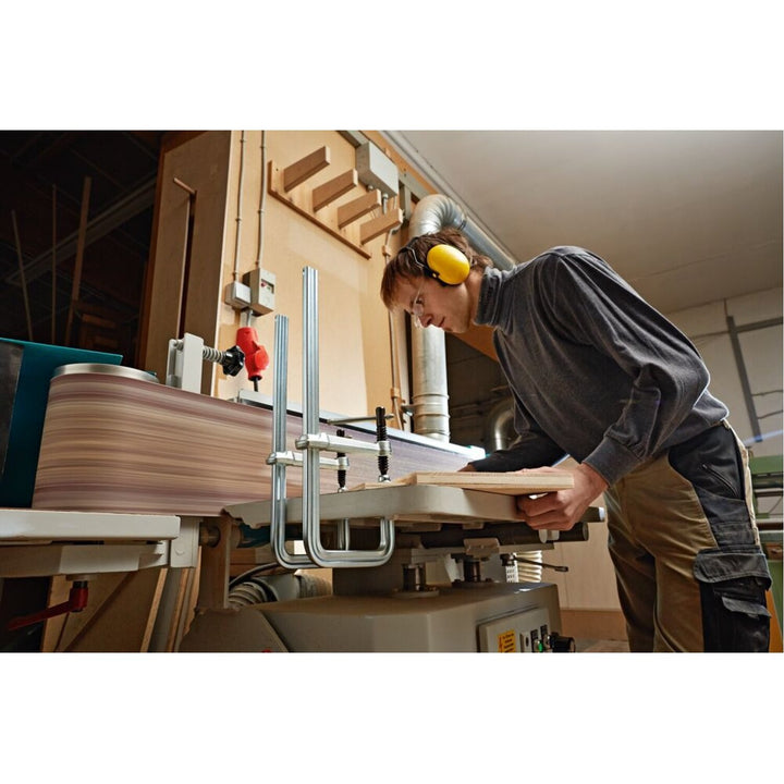 Bessey J18-8 Clamp, welding, F-style, crimped on swivel pad, 18 In. x 4.75 In. , 880 lb