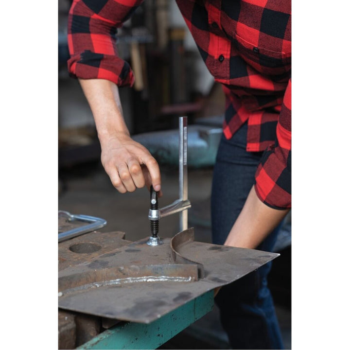 Bessey 660-S8 Clamp, welding, F-style, replaceable swivel pad, 8 In. x 4 In., 726 lb