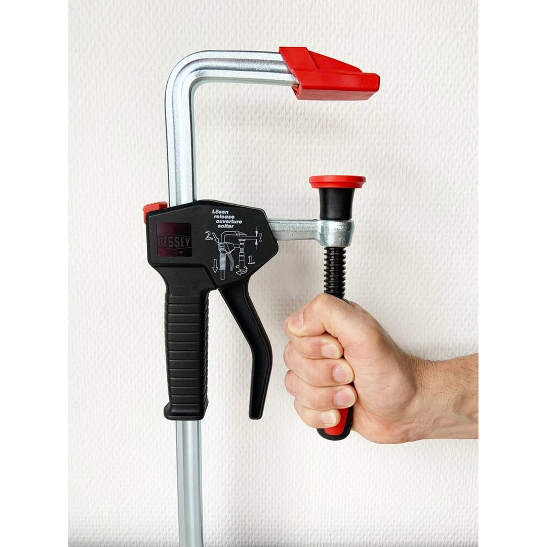 Bessey PG12 Clamp, one hand, PowerGrip, 2K Handle, 12 In. x 4 In., 1000 lb