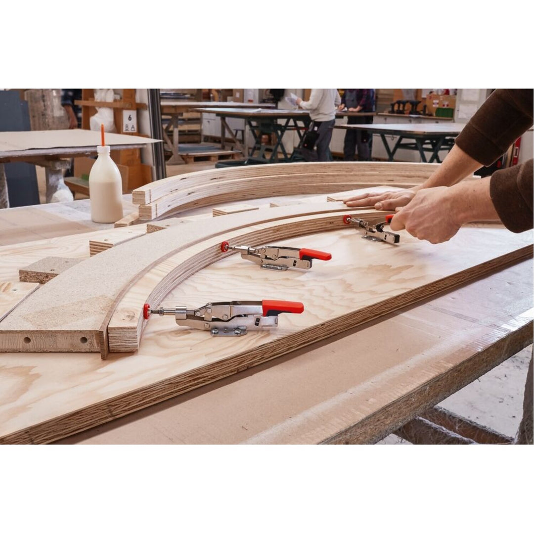 Bessey STC-IHH15 Auto adjust toggle clamp, horizontal push pull, flanged base