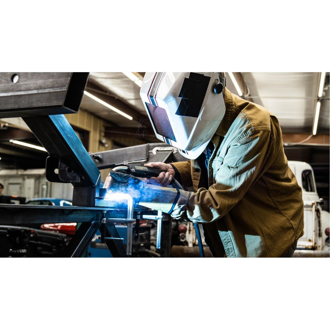 Bessey GS20K Clamp, welding, F-style, crimped on swivel pad, 8 In. x 4 In. , 880 lb