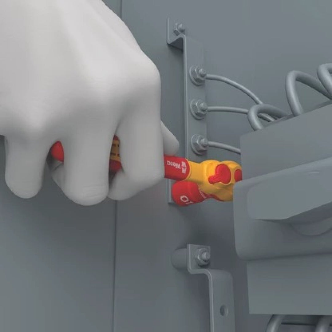 Wera 05004967001 8100 Sa Vde 1 Zyklop Ratchet Set, Insulated, Reversing Lever, 1/4" Drive, Metric, 22 Pieces