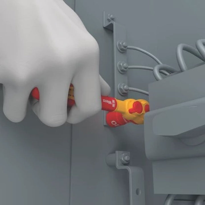 Wera 05004967001 8100 Sa Vde 1 Zyklop Ratchet Set, Insulated, Reversing Lever, 1/4" Drive, Metric, 22 Pieces