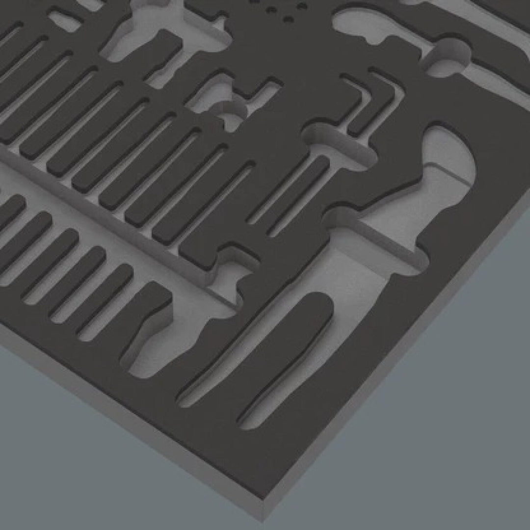 Wera 05137353001 9853 Foam insert Kraftform Kompakt Maintenance Set 1, Without Tools