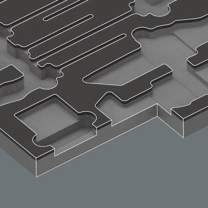 Wera 05137360001 9860 Foam Insert Stainless Set 1, Without Tools