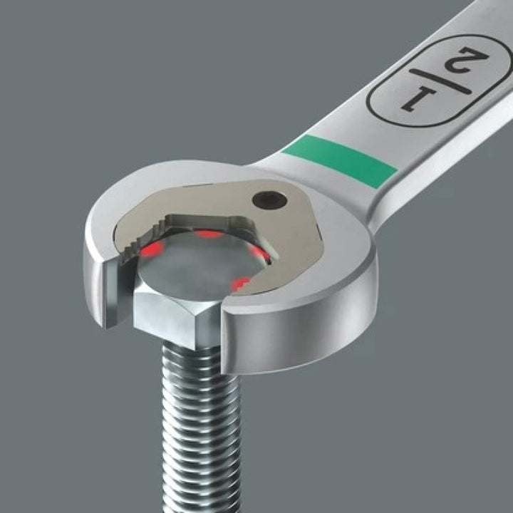 Wera 05020363001 6007 Joker Ratcheting Combination Spanner Sb, Long Design, Imperial, 7/16" X 220 Mm