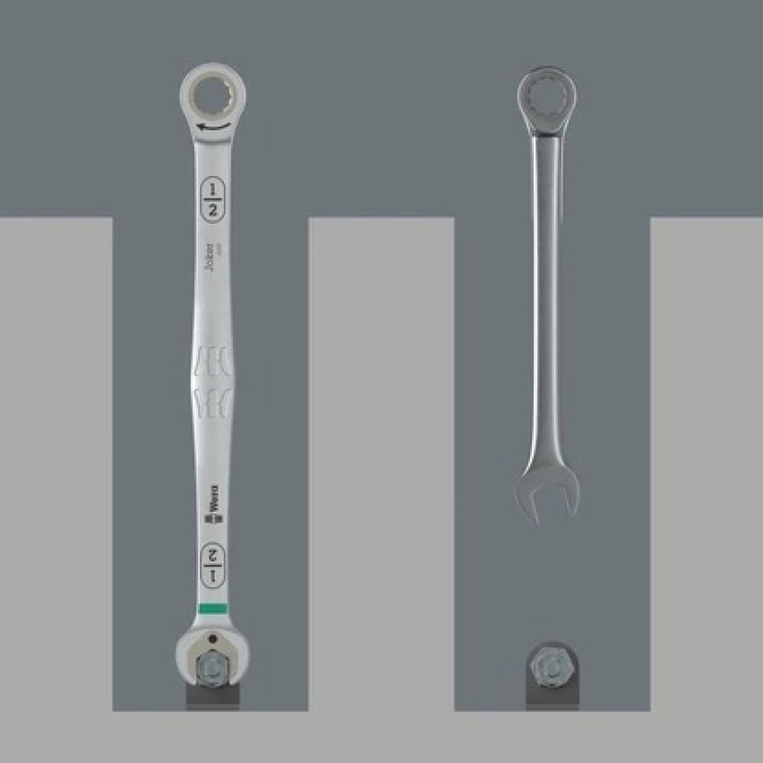 Wera 05020364001 6007 Joker Ratcheting Combination Spanner Sb, Long Design, Imperial, 1/2" X 245 Mm