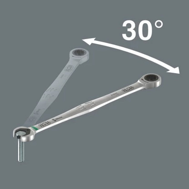 Wera 05020382001 6007 Joker 11 Set 1 Ratcheting Combination Spanner Set, 11 Pieces