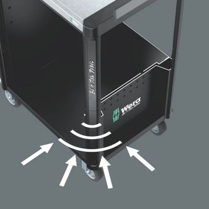 Wera 05150132001 9702 Tool Rebel Roller Cabinet Stainless Xxl 2, 202 Pieces