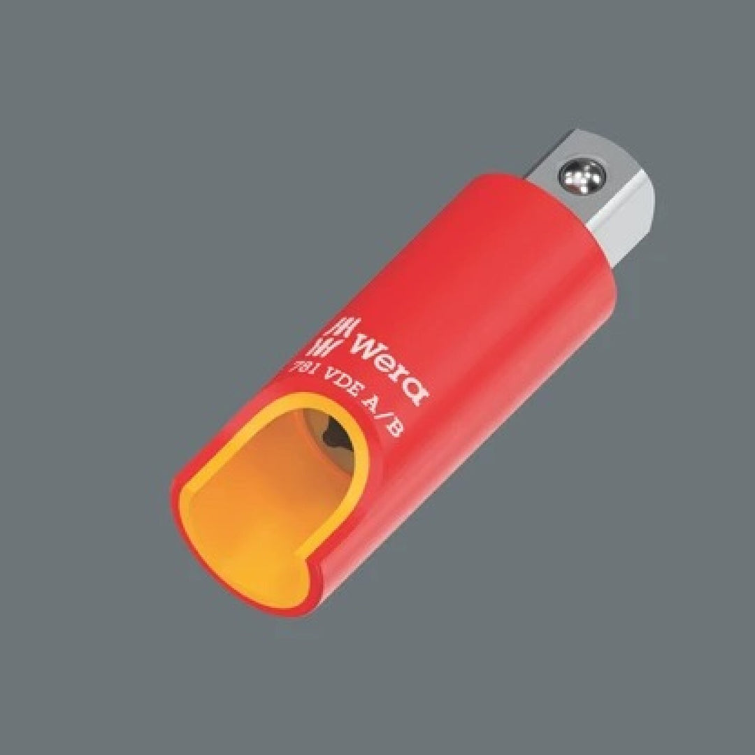 Wera 05024690001 781 A/B Vde Connector, Insulated, 1/4", 781 A/B Vde X 3/8 X 56 Mm X 1/4"