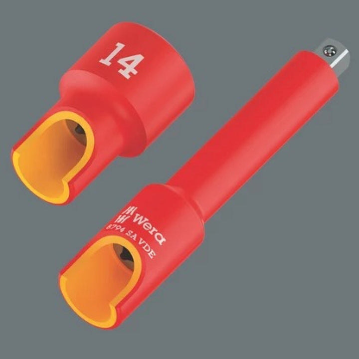 Wera 05005929001 8790 A Vde Zyklop Socket, Insulated, With 1/4" Drive, 4.5 X 41 Mm