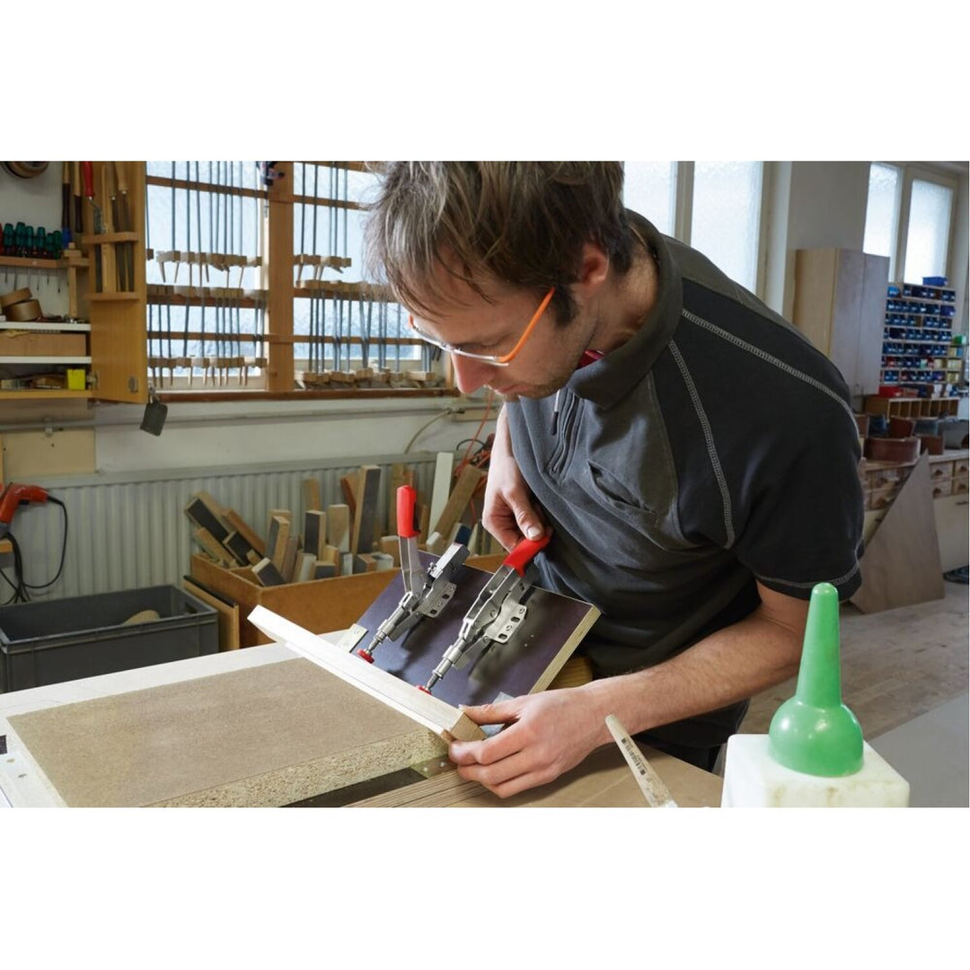 Bessey STC-IHH25 Auto adjust toggle clamp, horizontal push pull, flanged base