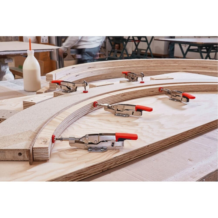 Bessey STC-IHH15 Auto adjust toggle clamp, horizontal push pull, flanged base