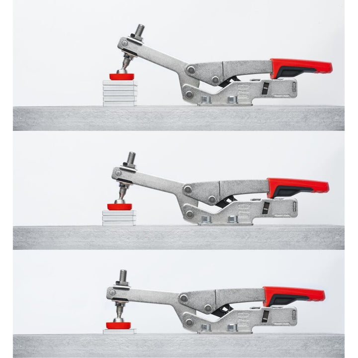 Bessey STC-IHH15 Auto adjust toggle clamp, horizontal push pull, flanged base