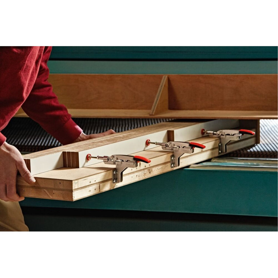 Bessey STC-IHA15 Auto adjust toggle clamp, horizontal push pull, vertical flanged base