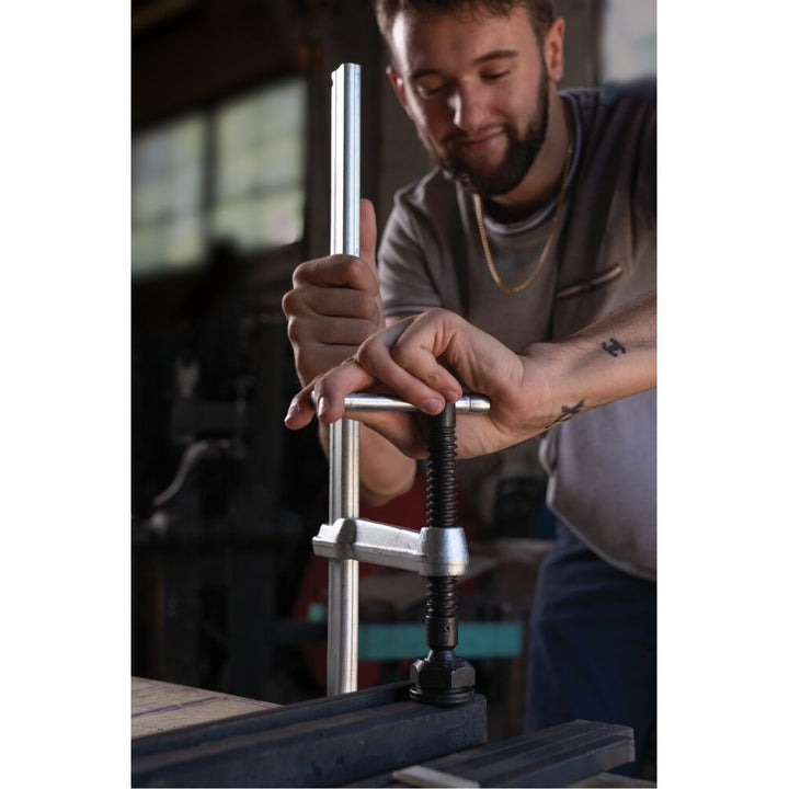 Bessey 4800S-60 Clamp, welding, F-style, heavy duty Morpad, 60 In. x 7 In , 4880 lb