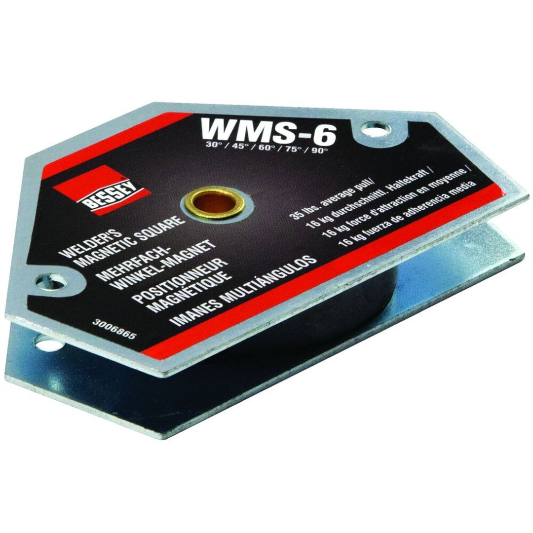 Bessey WMS-6 Magnet, magnetic square, 30/45/60/75/90 degree angles, 52 lbs pull