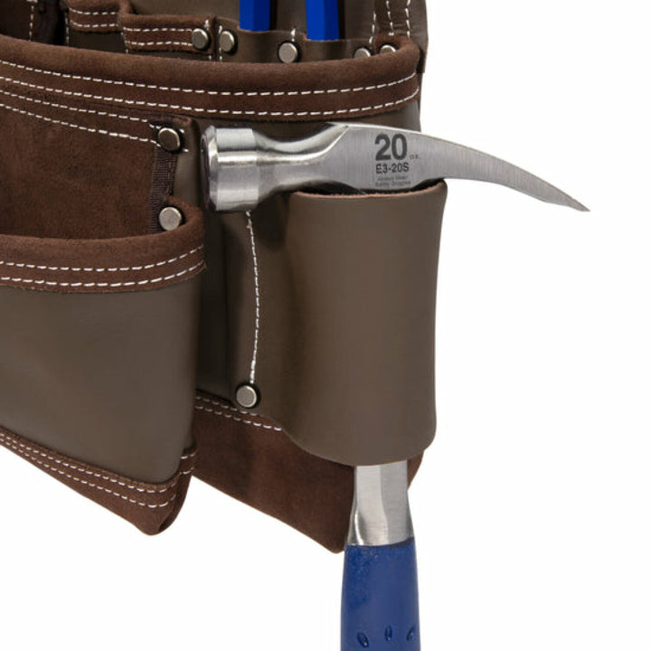 Estwing 94748 7 Pocket Leather Contractor's Tool Pouch