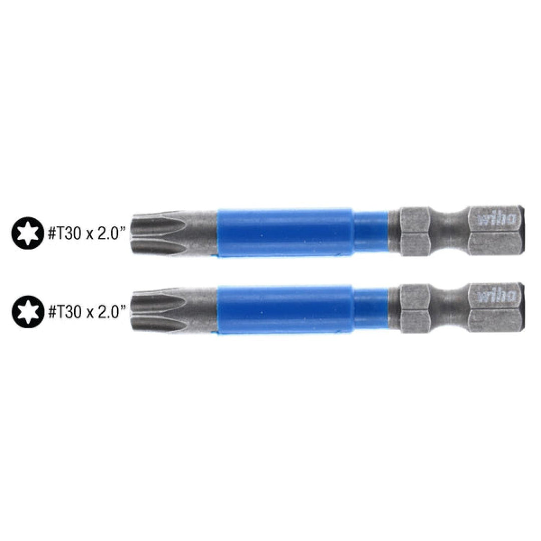 Wiha Tools 70222 TerminatorBlue Impact Bit TORX T30 - 2 Inch - 2 Pack