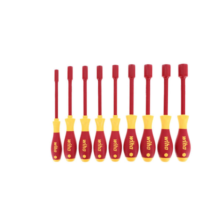 Wiha Tools 32288 Insulated Inch Nut Driver Set w/ Roll-Up Pouch, 9 Pc.