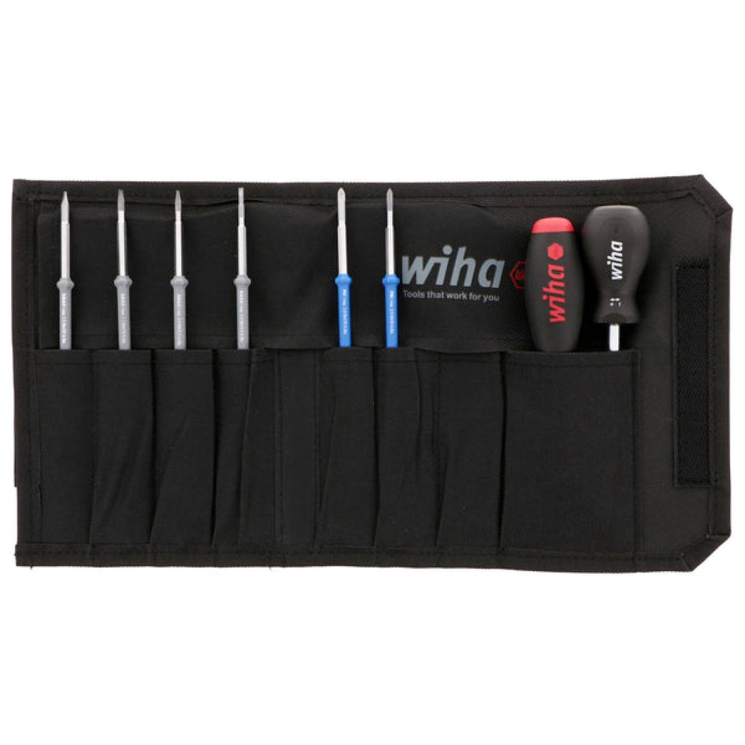 Wiha Tools 28596 TorqueControl Slotted/Phillips Blade Set w/ Canvas Pouch, 8 Pc.