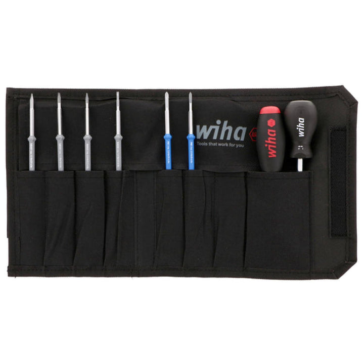 Wiha Tools 28596 TorqueControl Slotted/Phillips Blade Set w/ Canvas Pouch, 8 Pc.