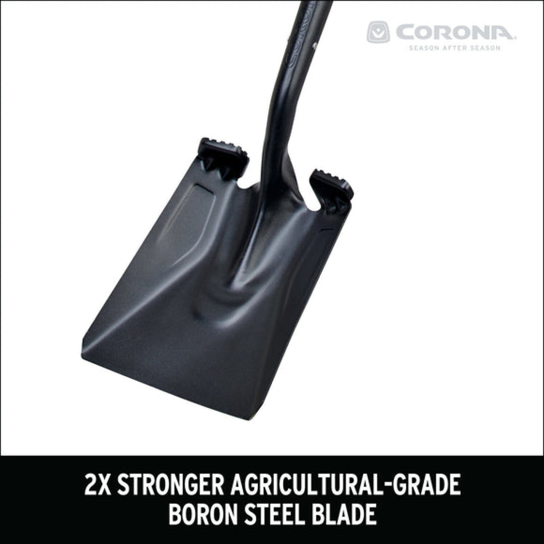 Corona SS16001 Square Point Hardwood D Grip Shovel, 14 Gauge