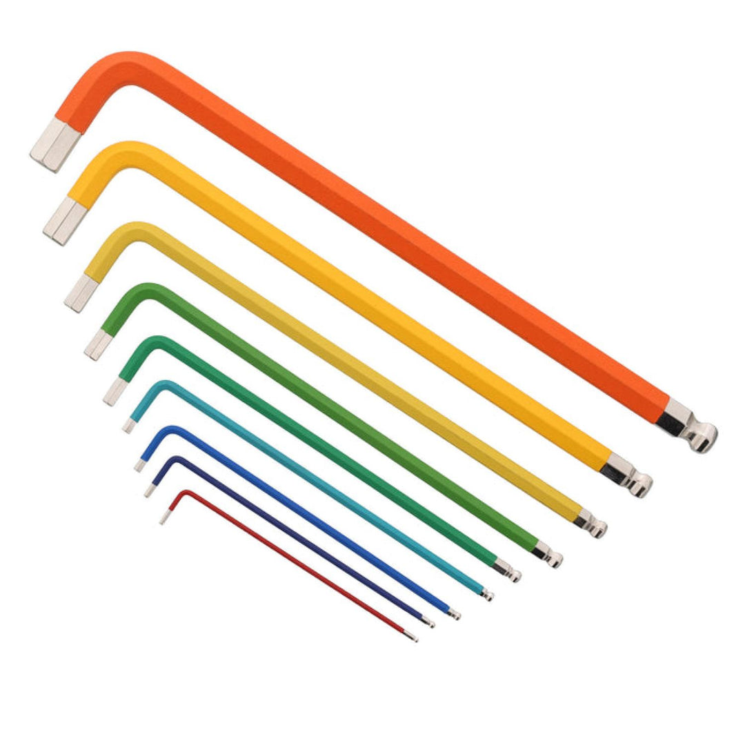 Wiha Tools 66980 Ball End Color Coded Metric Hex L-Key Set, 9 Pc.