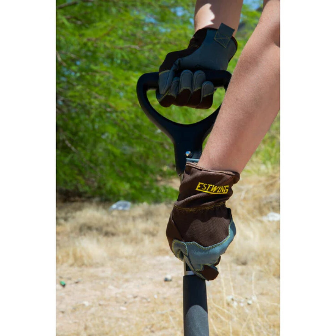 Estwing EWLP1008 Reinforced Knuckle Leather Palm Work Glove with Elastic Sewn Extended Cuff