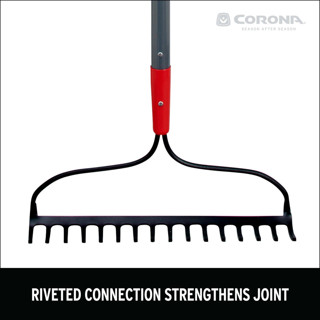Corona RK16020 Forged Bow Rake, 16 Head, 16 Tines, Fiberglass Handle
