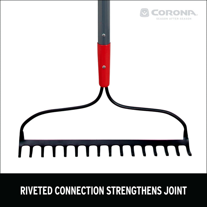 Corona RK16020 Forged Bow Rake, 16 Head, 16 Tines, Fiberglass Handle