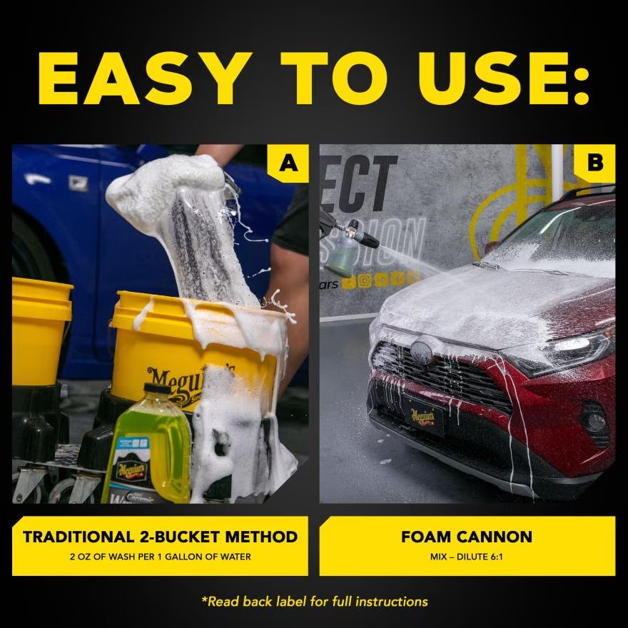 Meguiar's G55253 Hybrid Ceramic Starter Kit - Detailing Kit Includes Car Wash, Wax, Detailer, & Tire Shine