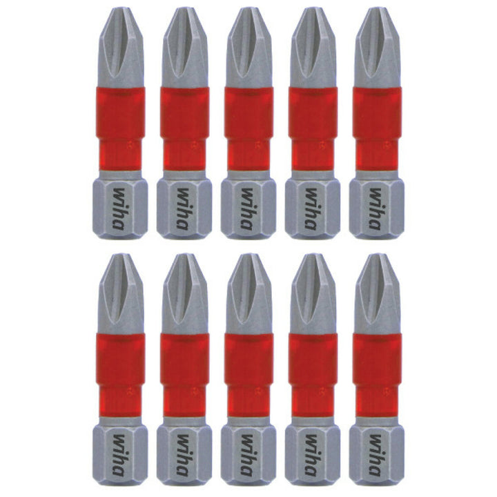 Wiha Tools 76502 MaxxTor Impact Bit Phillips #2 - 29mm - 10 Pack
