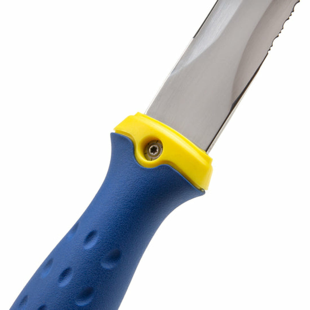 Estwing 42454 5.5-Inch Fixed Blade Double-Edged Multi-Purpose Duct Knife with Serrated and Smooth Edges and Hard Nylon Sheath