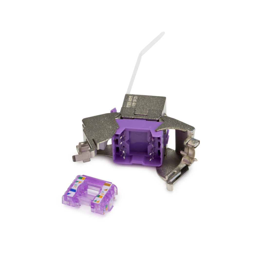 Platinum Tools 751-1 Keystone Jack — Twisted Pair, Shielded CAT6A, RJ45 to Self-Terminating Punchdown, 1pc