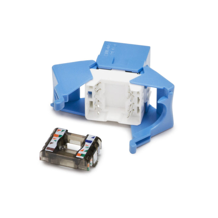 Platinum Tools 751-1 Keystone Jack — Twisted Pair, Shielded CAT6A, RJ45 to Self-Terminating Punchdown, 1pc