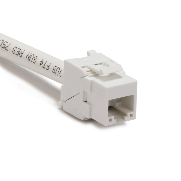 Platinum Tools 751-1 Keystone Jack — Twisted Pair, Shielded CAT6A, RJ45 to Self-Terminating Punchdown, 1pc