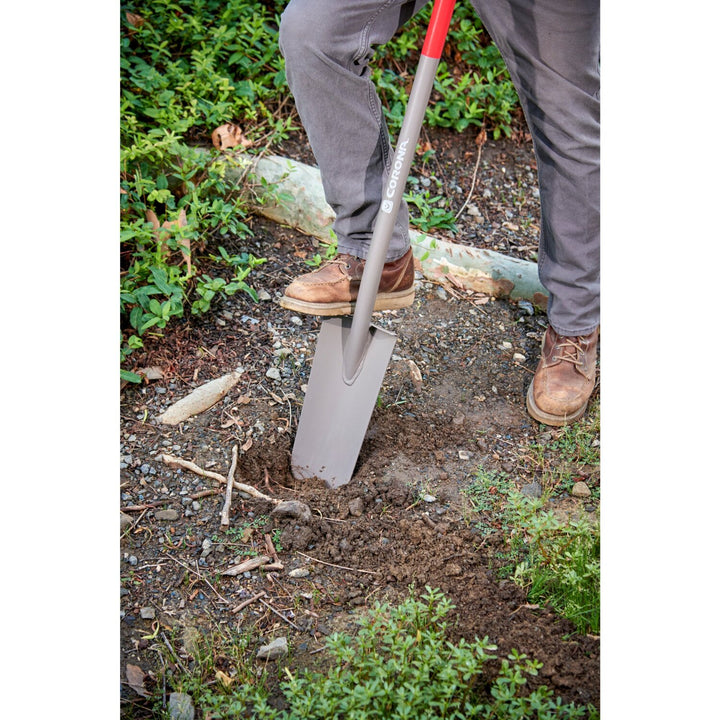 Corona AS 90110 All-Steel 12-Gauge 14-1/2 in. Sharpshooter Spade Shovel, D-Grip Steel Handle
